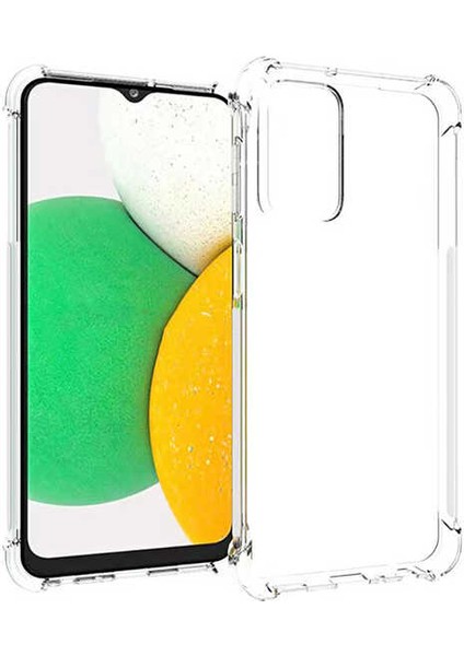 Galaxy A23 Kılıf ile Uyumlu Kılıf Kamera Korumalı Clear Anti-Shock Sert Arka Kapak Şeffaf