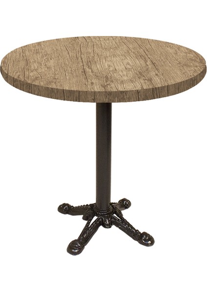 Çipa Laminat Yuvarlak Masa Q70 Esb - Rustic Light Oak