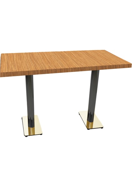 Karanfil Laminat Masa Gold (70X120) - Walnut Daniela