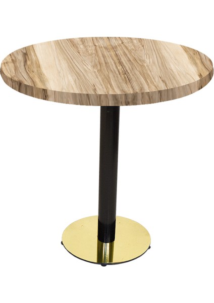 Karanfil Laminat Gold Yuvarlak Masa Q90 - Indian Shesma