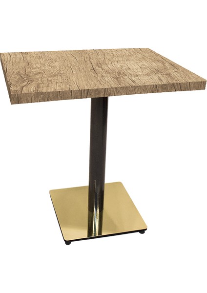 Karanfil Laminat Gold Kare Masa 80X80 - Rustic Dark Oak