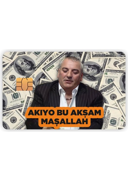 Quart Aksesuar 4 Adet Kolpaçino Ekrem Abi Akıyo Bu Akşam Kart Kaplama Sticker Kart Etiketi