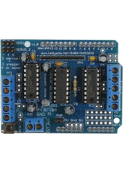 Arduino Motor Sürücü Shield - L293D - 4WD