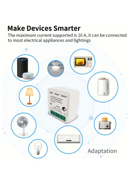 m smart Wifi Mini Akıllı Anahtar 16A 2-Way Dıy Anahtarları