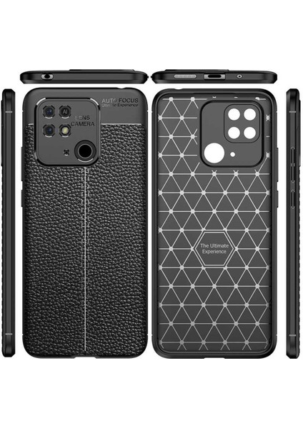 Xiaomi Poco C40 Uyumlu Kılıf Esnek Silikon Koruyucu Tpu Deri Dokulu Hns fiyatları