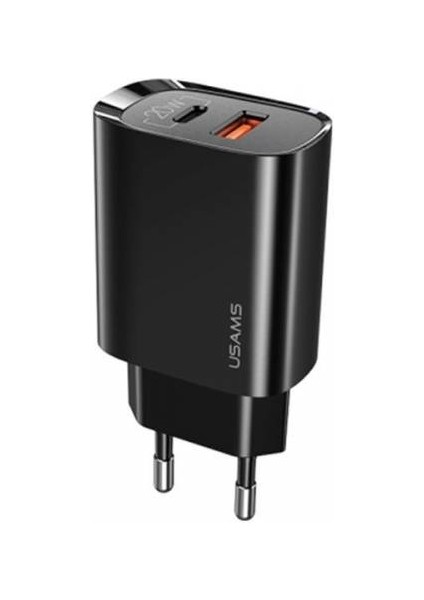 Polham Qualcomm 3.0 20W Ultra Hızlı Şarj Başlığı, 1 USB ve 1 Type C Girişli, Telefon ve Tablet Şarjı