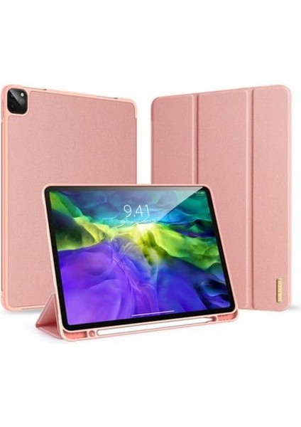 Polham iPad Pro 12.9 Kılıf iPad Pro 12.9 2020-2018 Kılıf Kalem Yerli Standlı Mıknatıslı Katlanabilir