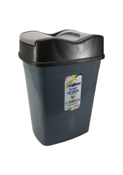 EminHome Çift Kapaklı Plastik Çöp Kovası 10 lt