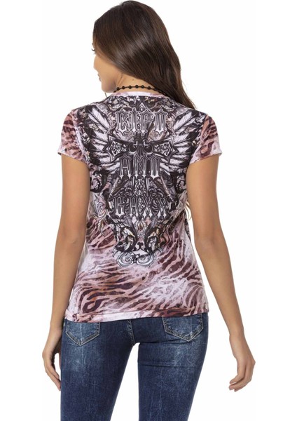 WT329 Taşlı Desenli Bayan Tişört fırsatları