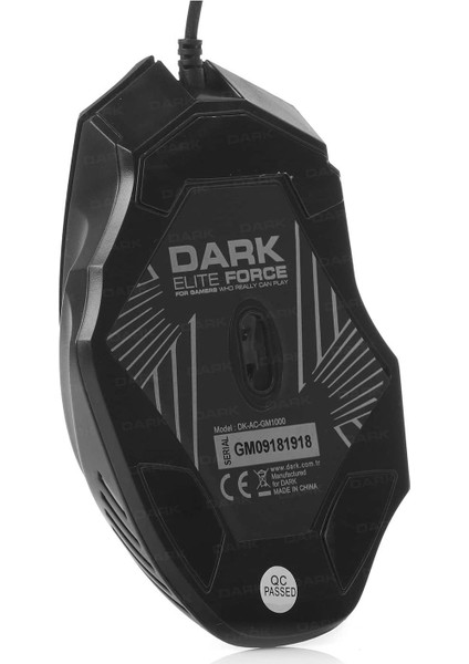 Dark Elite Force Dpı Ayarlanabilir Aydınlatmalı USB Oyuncu Mouse