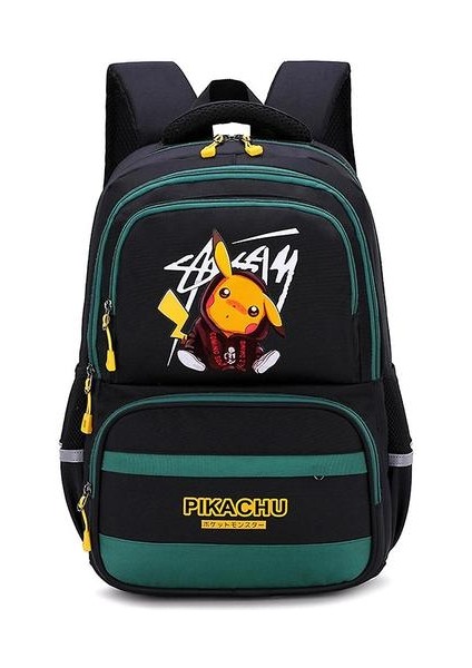 Erkek Notları 4-6 Gündelik Çizgi Film Anime Pikachu Sırt Çantası (Renk-2) (Yurt Dışından)