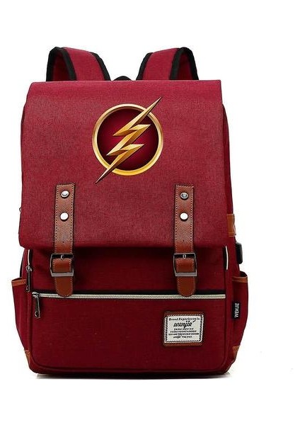 Süper Kahraman Flaş Junior Öğrenci Schoolbag USB Sırt Çantası (Renk-1) (Yurt Dışından)