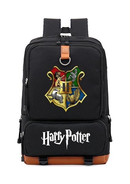 Harry Potter Okul Çantası Harry Potter Omuz Öğrenci Okul Çantası (Siyah) (Yurt Dışından)