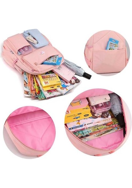 Öğrenci Sırt Çantası - Okul, Seyahat Veya Büyük Bölmeli Çalışma Bookbag (Mor) (Yurt Dışından)