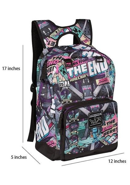 Minecraft Schoolbag Ilköğretim Okulu Çocuk Schoolbag Sırt Çantası (Renkli-3) (Yurt Dışından) fırsatları