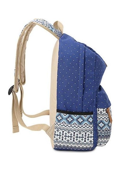 Tuval Sırt Çantası Kadın Rahat Öğrenci Schoolbag Üç Parçalı Set (Gri) (Yurt Dışından) fırsatları