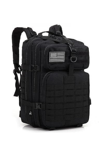 Siyah Askeri Taktik Sırt Çantası 45L Assault Pack Büyük Ordu Molle Bug Out Çanta Sırt Çantaları MZ868 (Yurt Dışından)