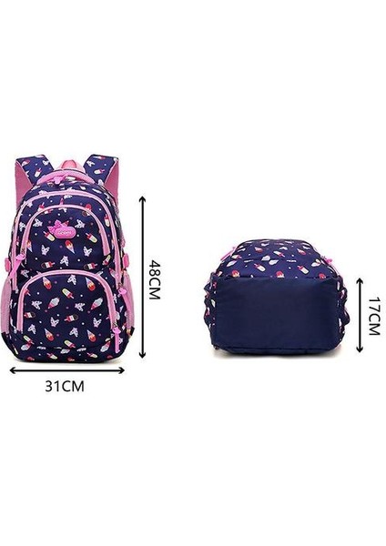 Kızların Schoolbag, Ilkokulu Kız, Sınıf 3-4-5 Sırt Çantası (Siyah) (Yurt Dışından) modelleri