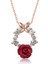 ​​gümüş Kırmızı Gül Kolye 2