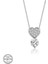 Swarovski Taşlı Gümüş Kalp Tektaş Bayan Kolye 1
