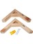 Doğal Ahşap Duvar Raf Ayağı Dayanıklı 90 Derece (2li Set) 1