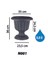 Nergis Saksı No.1 9,8 Litre Antrasit Renk 2