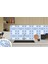 Kendinden Yapışkanlı Mavi Çiçek Desenli Pvc Karo 30x30 Cm 11 Adet 1 M2 5