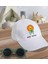Kids Hello Summer Tasarımlı Beyaz Cotton Çocuk Şapkası ve Yeşil Çocuk Güneş Gözlüğü Hediye Seti 1