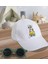 Kids Be Happy Tasarımlı Beyaz Cotton Çocuk Şapkası ve Yeşil Çocuk Güneş Gözlüğü Hediye Seti 1