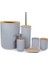Banyo Aksesuarları Seti 6 Parça Bambu Oda Seti Diş Fırçası Tutucu Sabun Dağıtıcı Tuvalet Fırçası Çöp Can Banyo Temel Set Banyo Aksesuarları Setleri (Yurt Dışından) 1