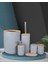 Banyo Aksesuarları Seti 6 Parça Bambu Oda Seti Diş Fırçası Tutucu Sabun Dağıtıcı Tuvalet Fırçası Çöp Can Banyo Temel Set Banyo Aksesuarları Setleri (Yurt Dışından) 3