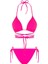 Fuşya Belden Bağcıklı Üçgen Bikini Takımı 2
