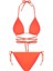 Turuncu Belden Bağcıklı Üçgen Bikini Takımı 1