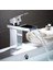 Krom Kare Lavabo Bataryası Yeni Şelale Model Yüksek Kalite Lüks Lavabo Musluğu Çift Girişli Armatür 2