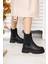 Senni Siyah Yandan Lastikli Kalın Taban Günlük Bot 1
