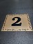 Kapı Numaraları No 2 10X12 cm Yapışkanlı Metalik Altınsarı Üzeri Siyah Baskı 1