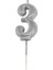 Rakam Mum Gümüş No:3 1