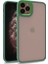 Apple iPhone 11 Pro Max Kapak Metal Kamera Korumalı Arkası Şeffaf Silikon Kılıf - Yeşil 1