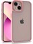 Apple iPhone 13 Kapak Metal Kamera Korumalı Arkası Şeffaf Silikon Kılıf - Rose Gold 1