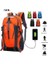 50L USB Jack Açık Hiking Spor Trekking Balıkçılık Su Geçirmez Kamp Erkekler ve Kadınlar Çiftler Omuz Çantası Sırt Çantası Dağcılık Çantası Açık Spor Sırt Çantası (Turuncu) 3