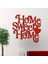 Kişiye Özel Home Sweet Home Kırmızı Renk Dokulu Ahşap Duvar Yazısı - 3 1