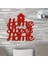 Kişiye Özel Home Sweet Home Kırmızı Renk Dokulu Ahşap Duvar Yazısı - 2 1