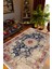 Salon Halısı Kilim Otantik Eskitme Lacivert Kaydırmaz Yıkanabilir Ince Halı Tüysüz Kilim 1