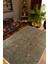 Salon Halısı Otantik Eskitme Haki Gri Kaydırmaz Kesme Yıkanabilir Ince Halı Tüysüz Kilim 1