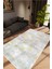 Salon Halısı Doku Eskitme Gri Gold Kaydırmaz Kesme Yıkanabilir Ince Halı Tüysüz Kilim 1