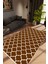 Salon Halısı Modern Geometrik Kahverengi Krem Kaydırmaz Kesme Yıkanabilir Ince Halı Tüysüz Kilim 1