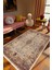 Salon Halısı Klasik Eskitme Turuncu Kahverengi Bordo Kaydırmaz Yıkanabilir Ince Halı Tüysüz Kilim 1