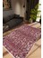 Salon Halısı Modern Eskitme Pembe Bordo Kahverengi Kaydırmaz Yıkanabilir Ince Halı Tüysüz Kilim 1