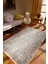 Salon Halısı Klasik Eskitme Gümüş Gri Kaydırmaz Kesme Yıkanabilir Ince Halı Tüysüz Kilim 1