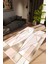 Salon Halısı Modern Geometrik Metalik Pembe Kahverengi Kaydırmaz Yıkanabilir Ince Halı Tüysüz Kilim 1